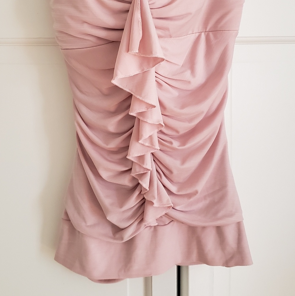 Pink Ruffled Front Tank Top - Picture 3 of 8